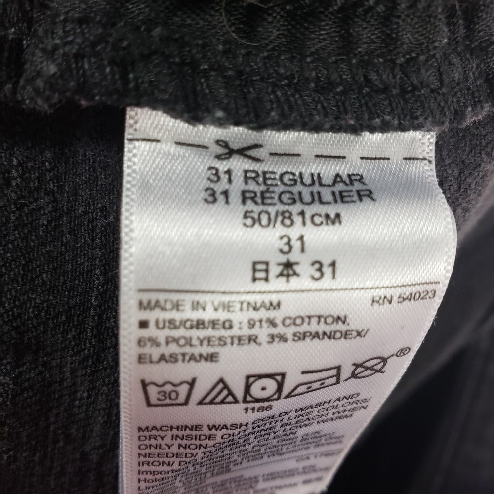 GAP True Skinny Jeans Womens Size 31 Distressed Black‎ Wash Denim Raw Hem Retro - Picture 13 of 14